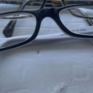 Rayban Black/white Rectangle Glasses